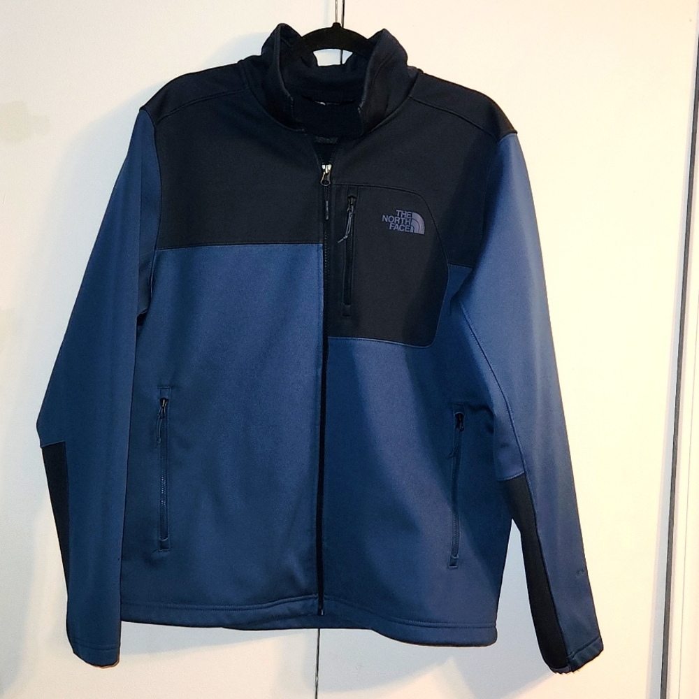 THE NORTH FACE Soft Shell Windwall Fleece Lined Jacket Men’s Large Blue